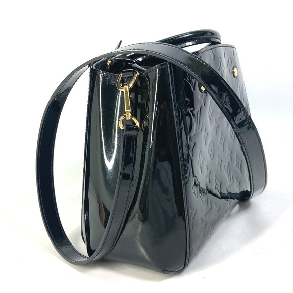 Louis Vuitton Vernis Patent Montaigne bag crossbody Noir Black - Picture 4 of 15